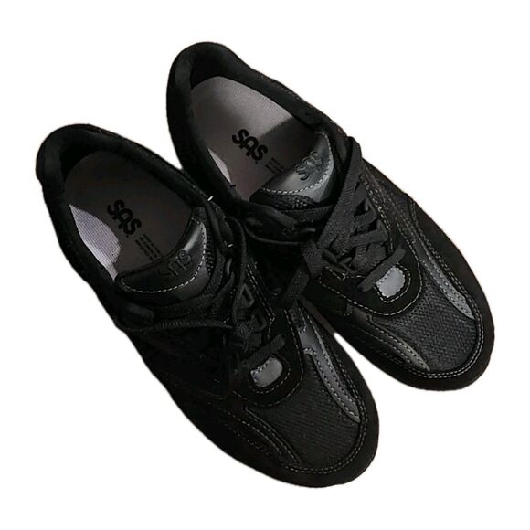 SAS Tour Mesh Women's Lace Up Sneaker Size 8.5 Wide Black New - Picture 2 of 9